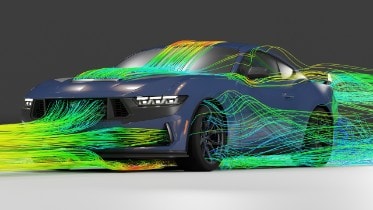 Aero Visualization: Mustang Dark Horse